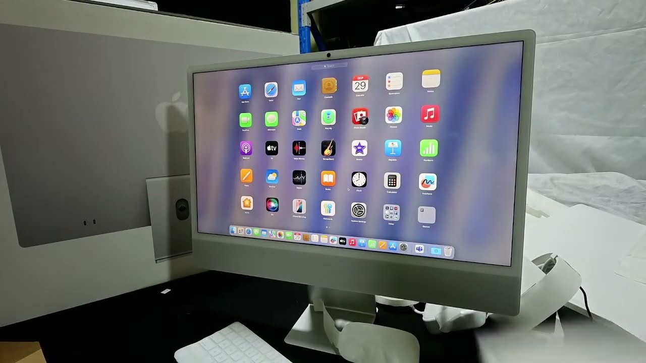 Чип Apple IMAC 2024 M4 — распаковка и инициализация с установкой Office Home — Live