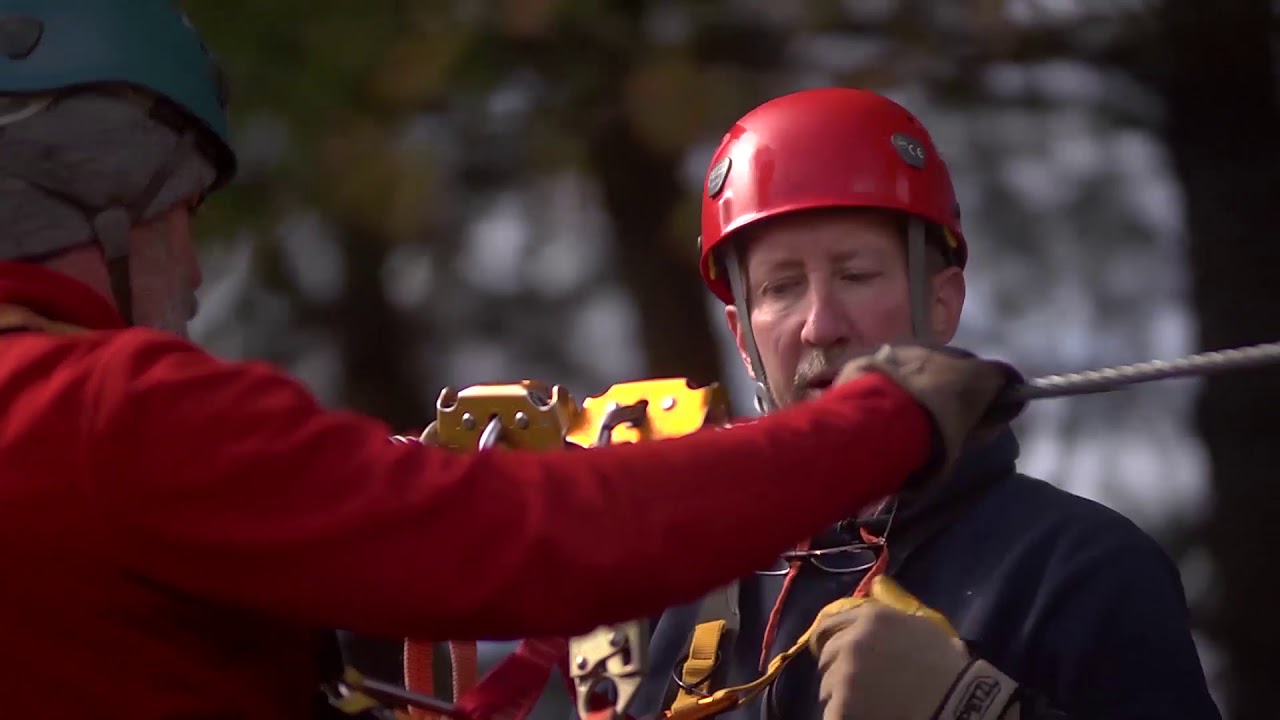 Adventure Center of Asheville Zipline Training Demo for staff