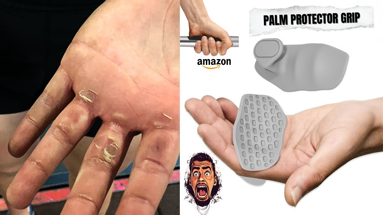 ANTI-SLIP  Palm Protector GRIPS | Fingerless Gym Grips | Rubber Hand Protector Gloves