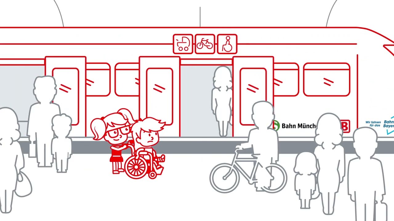 S-Bahn M&uuml;nchen: Erkl&auml;rvideo - Mehrzweckbereich freihalten