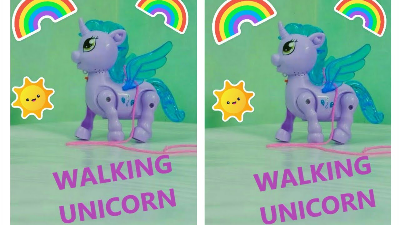 walking unicorn kids toy unboxing!#walkingunicorn #unicorntoy! kids unicorn!musical walking unicorn