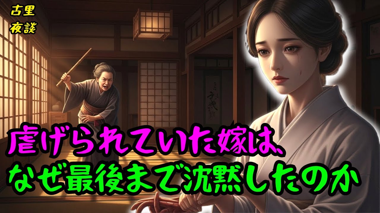 虐げられていた嫁は、なぜ沈黙したのか　― 嫁を侮った家に訪れた結末 ―    昔話 ｜ 民話 ｜ オーディオブック ｜ 伝説 ｜ 説話 ｜ 夜譚
