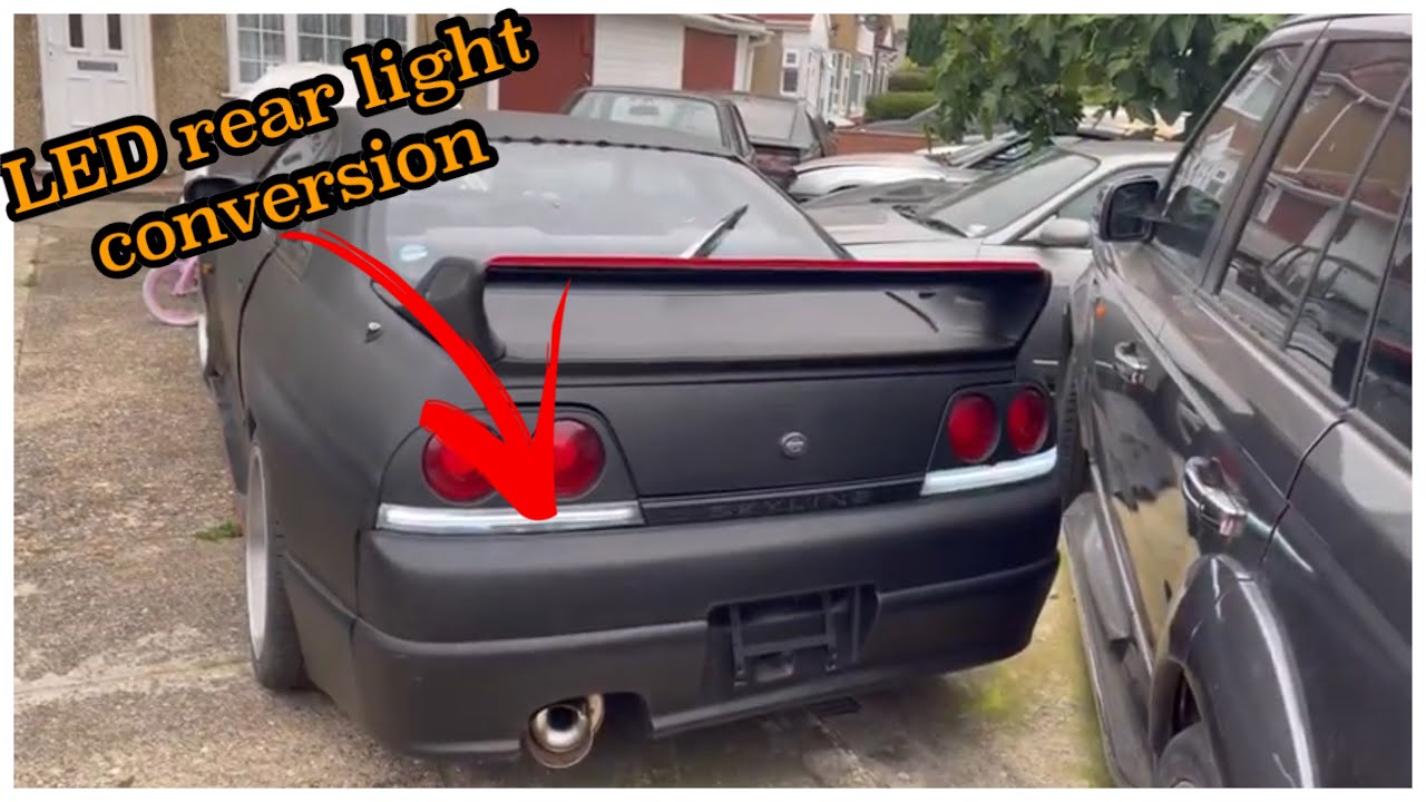 Converting Skyline R33 rear indicators & reverse lights to LED 😍 #skyline #nissan #skyliner33