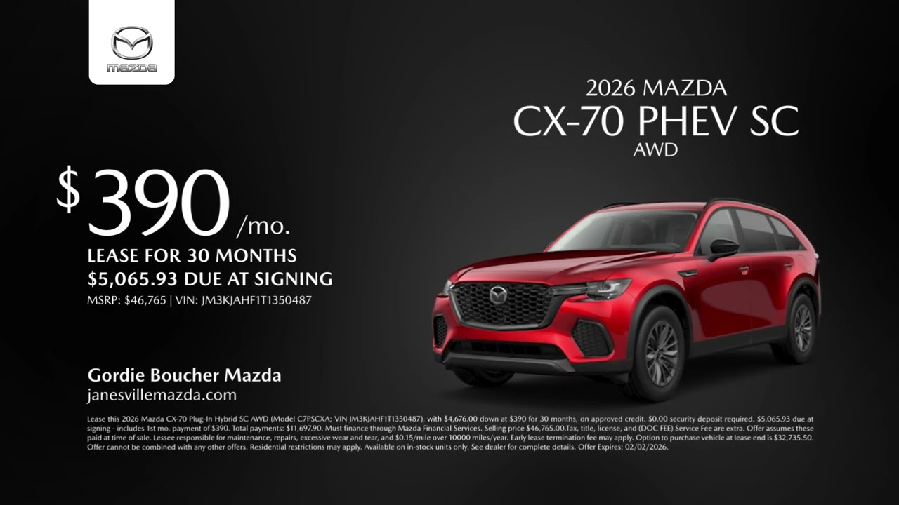 Mazda CX-70 PHEV 01/29/2026 6834791