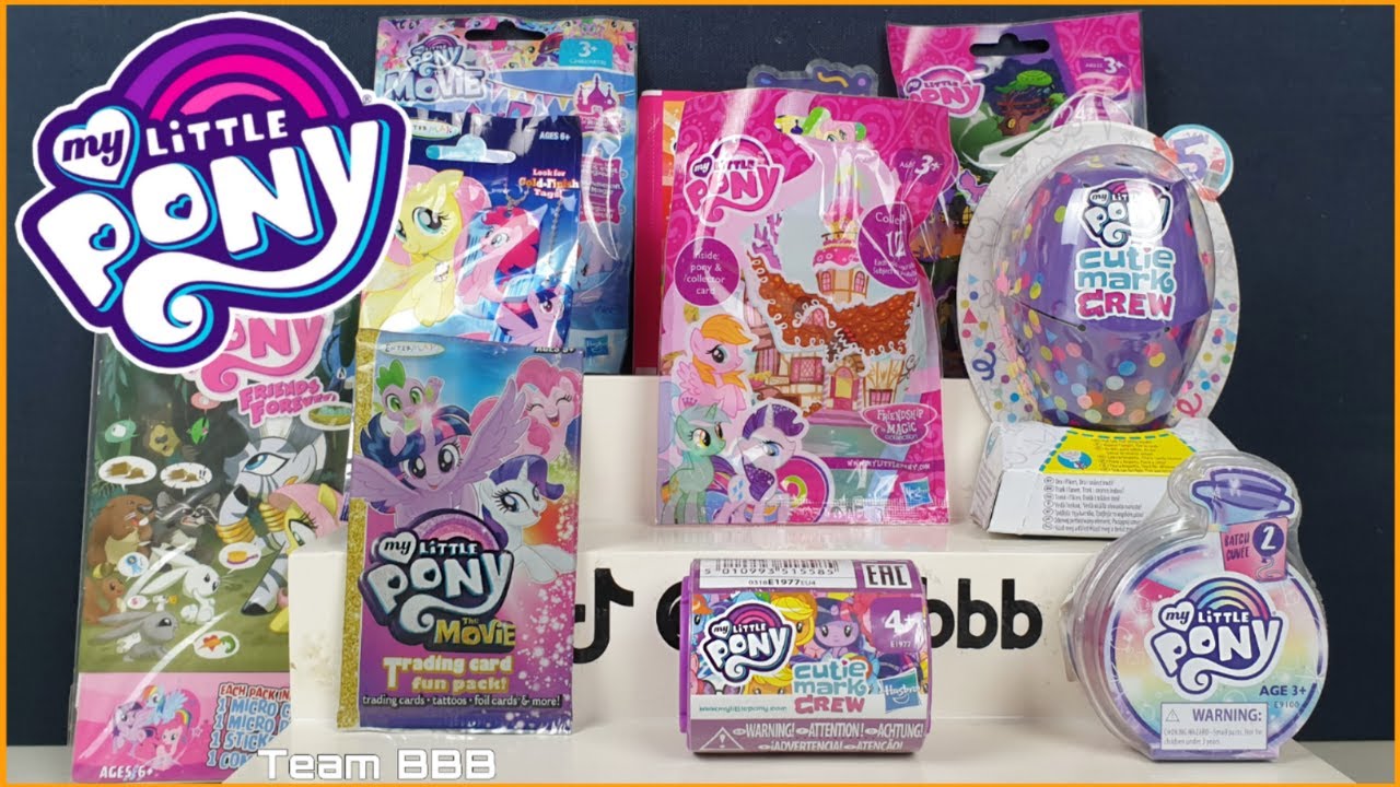 MY LITTLE PONY UNBOXING! Cutie Mark Crew Everypony Blind bags and boxes trading cards Stickers