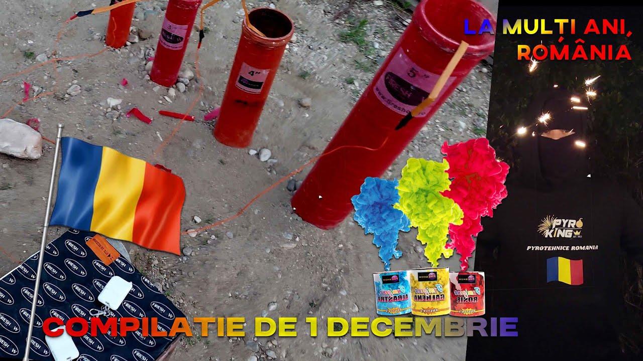SUPER COMPILATIE PETARDE SI ARTIFICII DE 1 DECEMBRIE 🇷🇴 2024 - 2025 LA MULTI ANI ROMÂNIA !!!