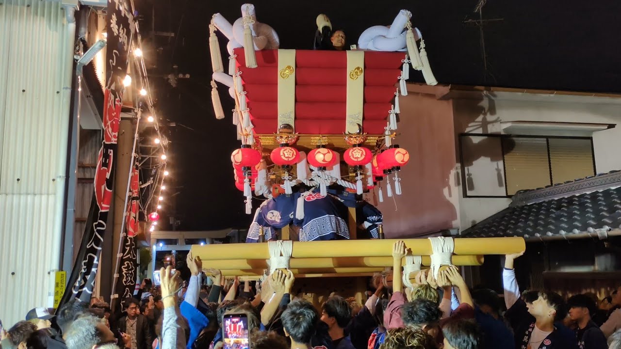 【池嶋神社】令和7年　巽町ふとん太鼓　宵宮　宮入