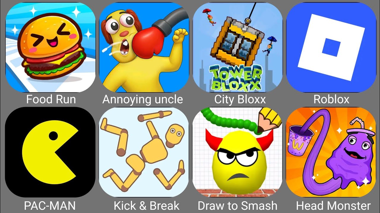 Roblox,Save The Fish,Car Busters,City Blox,Save The Doge,Ragdoll, Granny