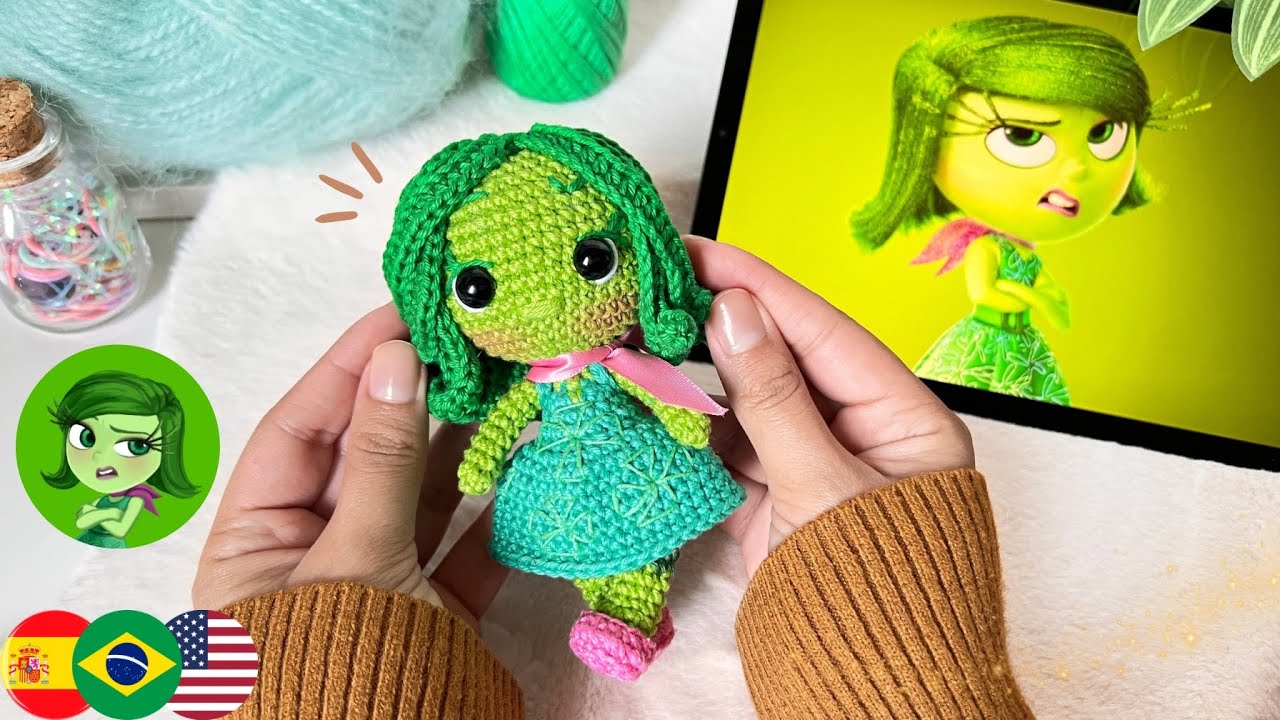 Desagrado Amigurumi | Intensamente  Personajes Crochet Tutorial💚
