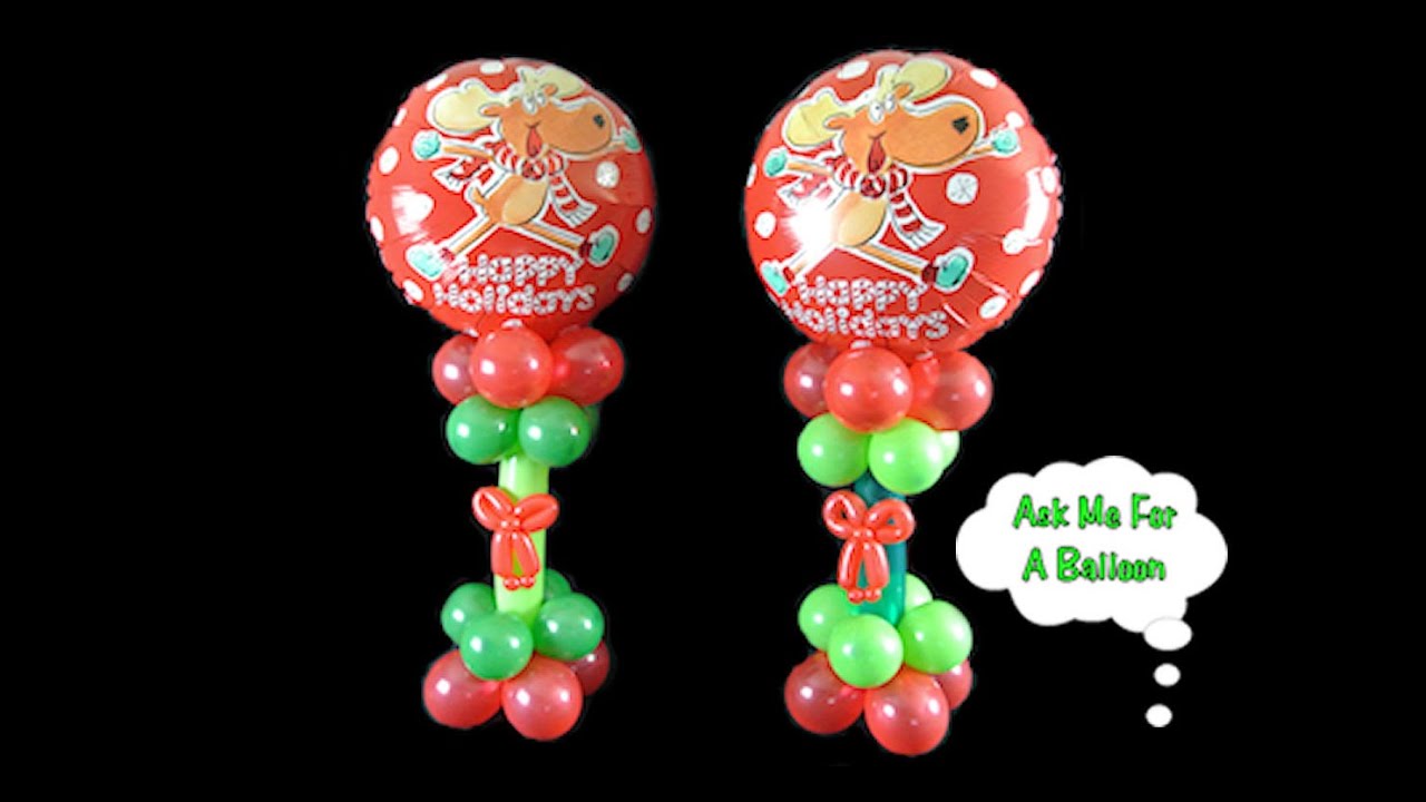 Christmas Balloon Centerpiece Decoration - How To Video Tutorial