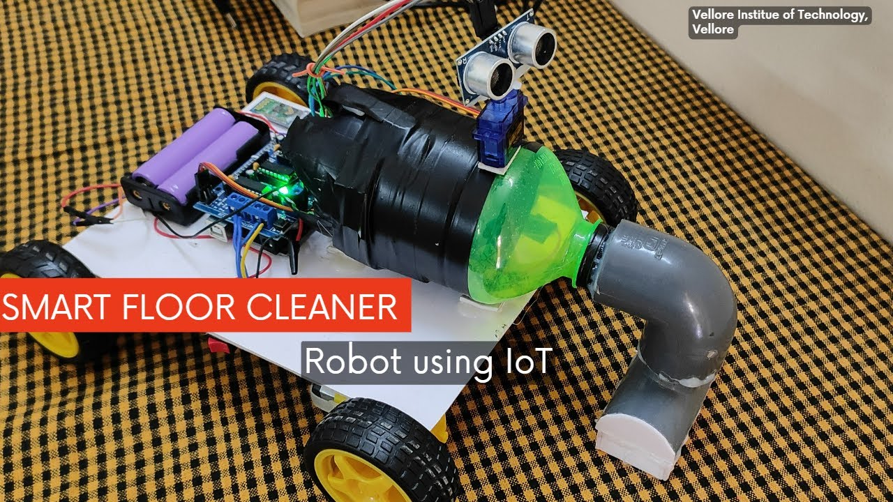 Smart Vacuum Cleaner Robot Using Arduino With Remote Control + VoiceControl + Ultrasonic Sensor