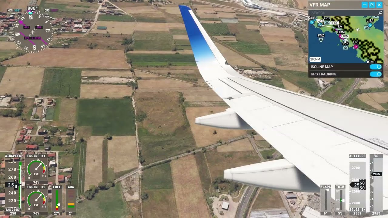 MSFS 2020 A320 from Naples to Rome (IFR Practice 9070XT)