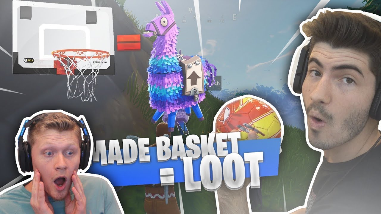 FORTNITE MINI-HOOP SHOT = LOOT!!