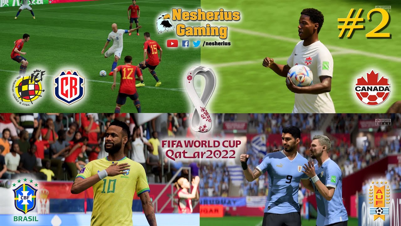 FIFA 23 - Mundial Qatar #2 - Fecha 1 España, Costa Rica, Canadá, Brasil, Uruguay