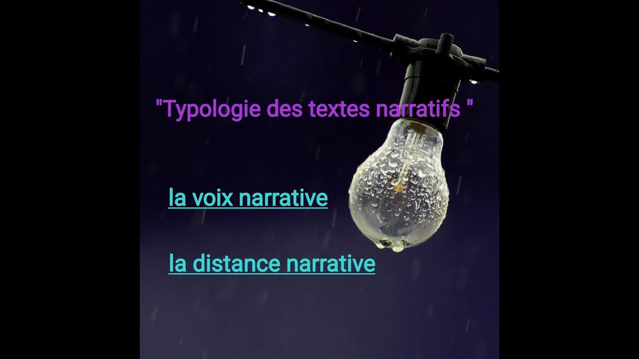 Typologie des texte narratifs s1 : la distance et la voix narrative شرح بالعربية