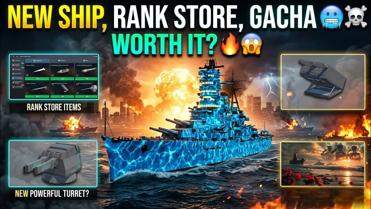 NEW BATTLESHIP IS HERE🔥🥶 | 2K AC GACHA, RANK STORE 💀🤯