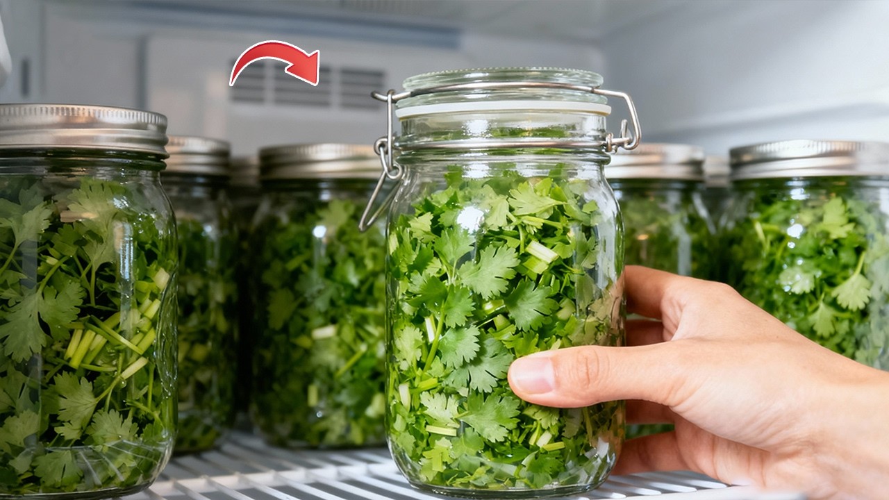 ¡Guarda Cilantro Fresco por 12 Meses en Solo 2 Pasos! Método Fácil