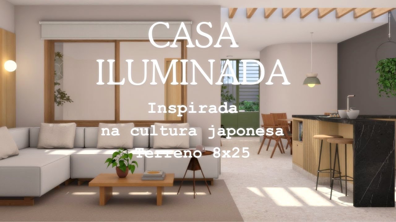 Conectada com jardins e muito iluminada - Inspirada na Cultura Japonesa