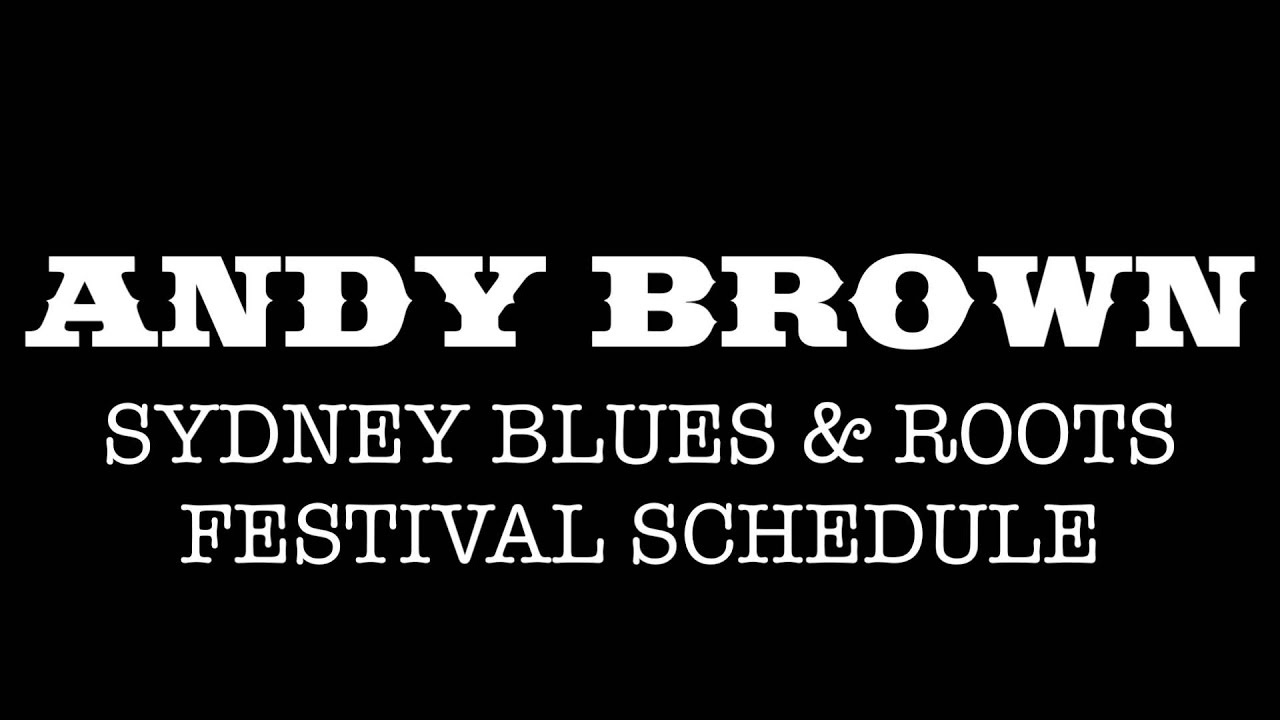Andy Brown gets ready for Sydney Blues & Roots