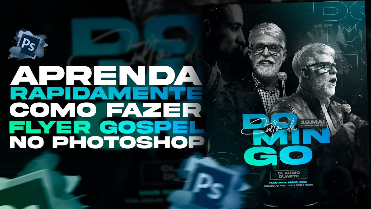 APRENDA A FAZER FLYER GOSPEL NO PHOTOSHOP #RÁPIDO E #FÁCIL