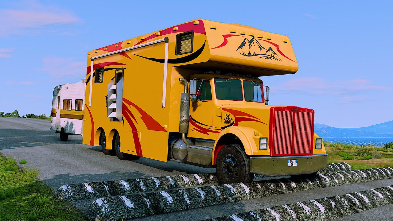 Trucks and Cars vs speed bumps | best BeamNG 35-37 video