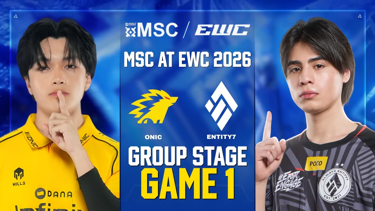 [GAME 1] ONIC ID vs ENTITY7 MSC AT EWC 2026 GROUP STAGE | ONIC vs E7
