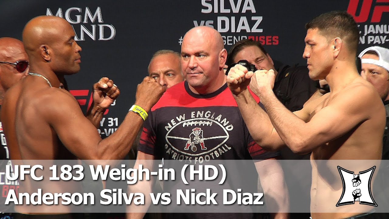 UFC 183: Anderson Silva vs Nick Diaz Weigh-In and Face Off (HD)