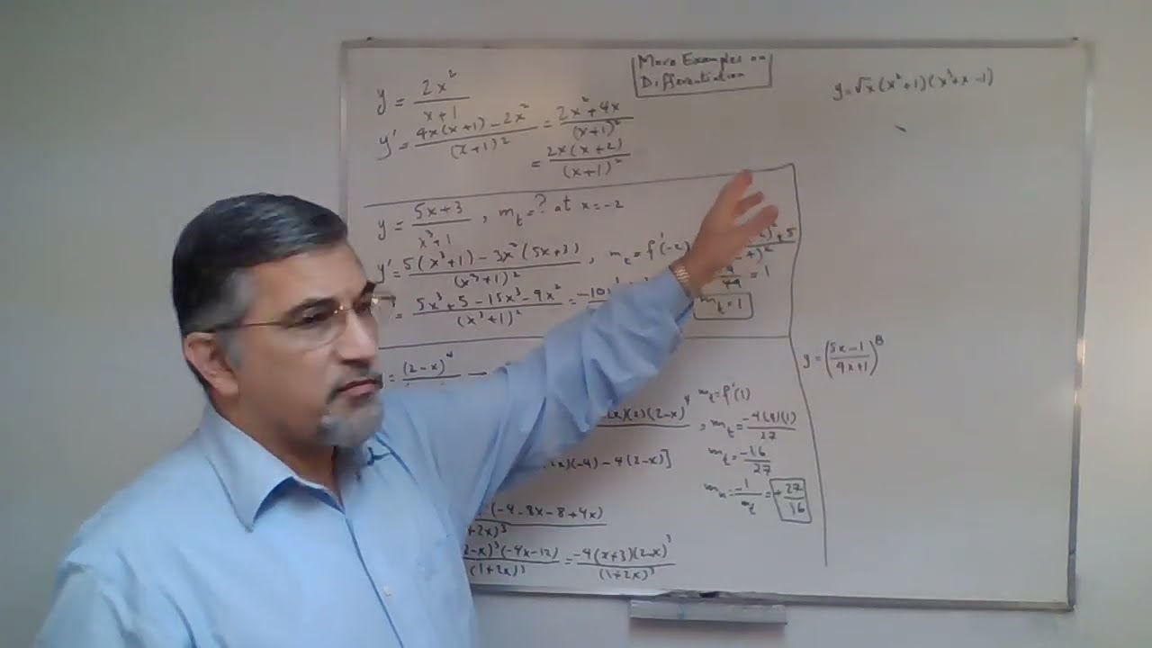 Chapter 2 - Differentiation Rules Examples Part (3) : Section 5C | MCV4U1 - Calculus & Vectors