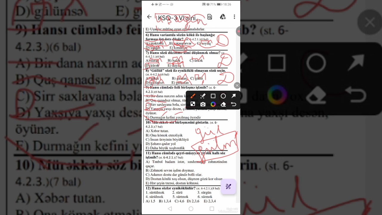 6-cı sinif/Azərbaycan dili | KSQ 3 – Variant A izahı | Asan və qaydalarla birlikdə izah📚
