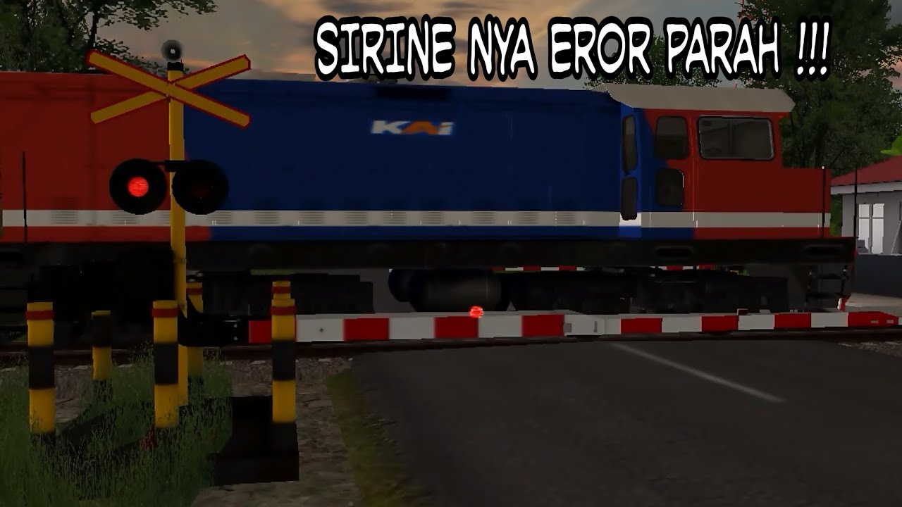Perlintasan KA sirine eror parah !! 