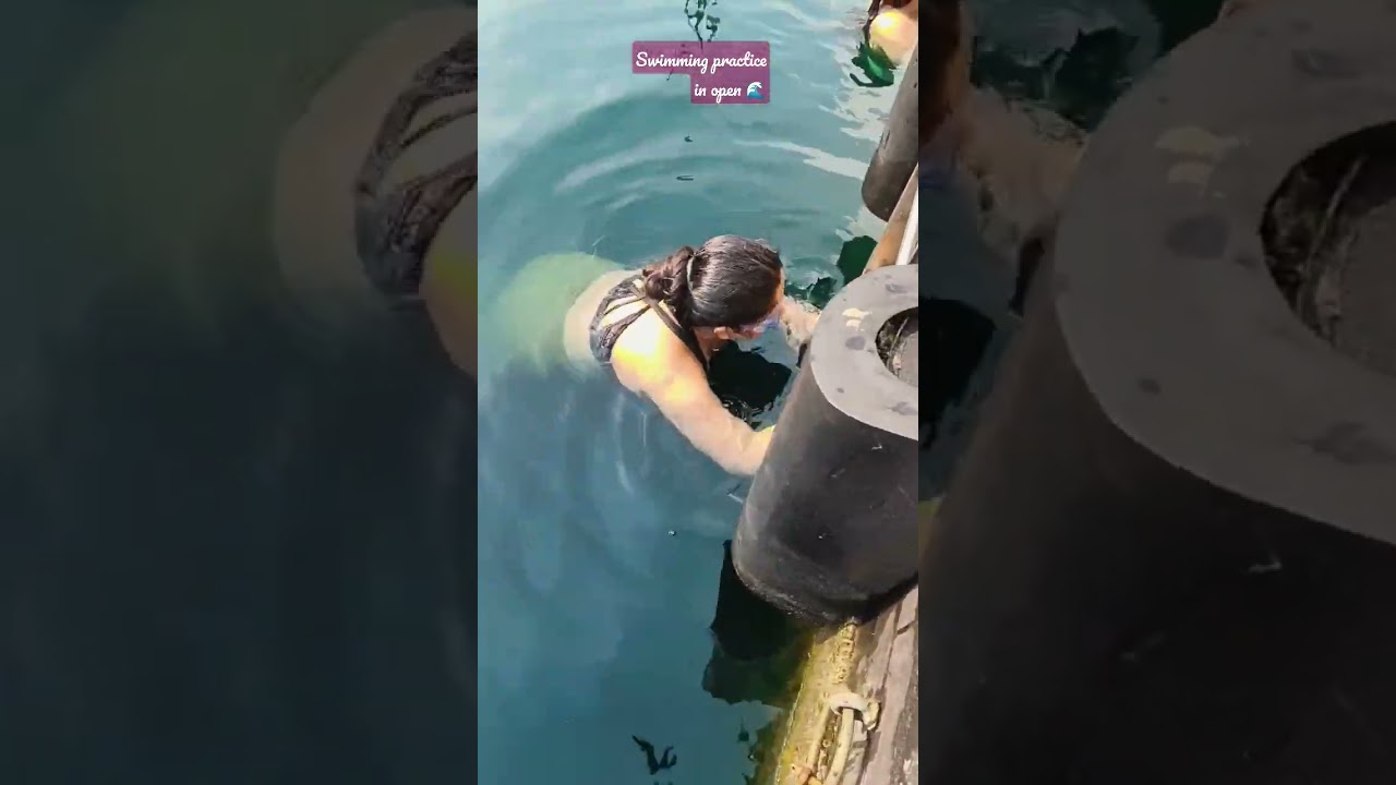 Swimming practice in open water #swimming #canal #manchester #salfordquays