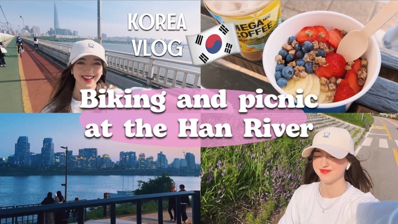 KOREA VLOG: Han River biking and picnic in Seoul South Korea🇰🇷