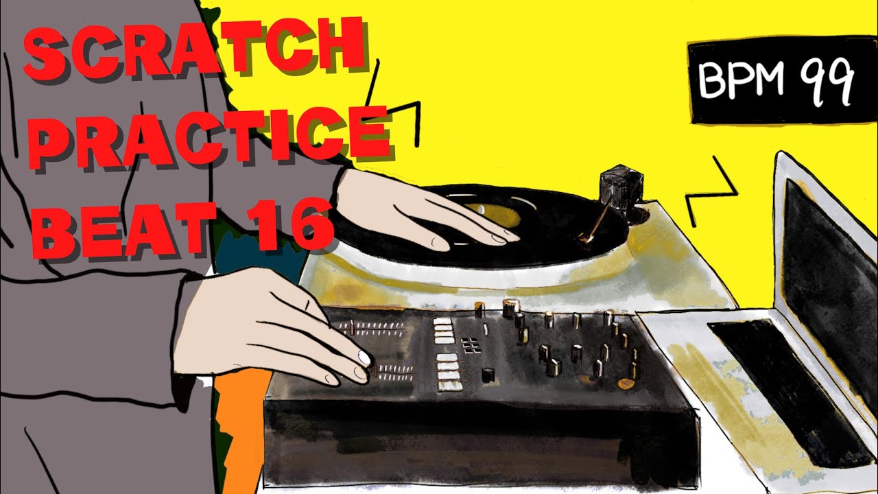 DJ Scratch Practice Loop 90s HIPHOP Beat Instrumental 16【BPM99】