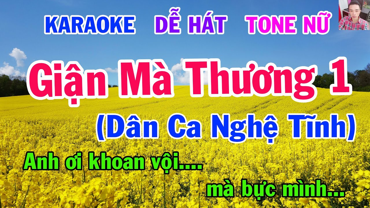 Karaoke  Giận Mà Thương 1 Tone Nữ Nhạc Sống  gia huy karaoke