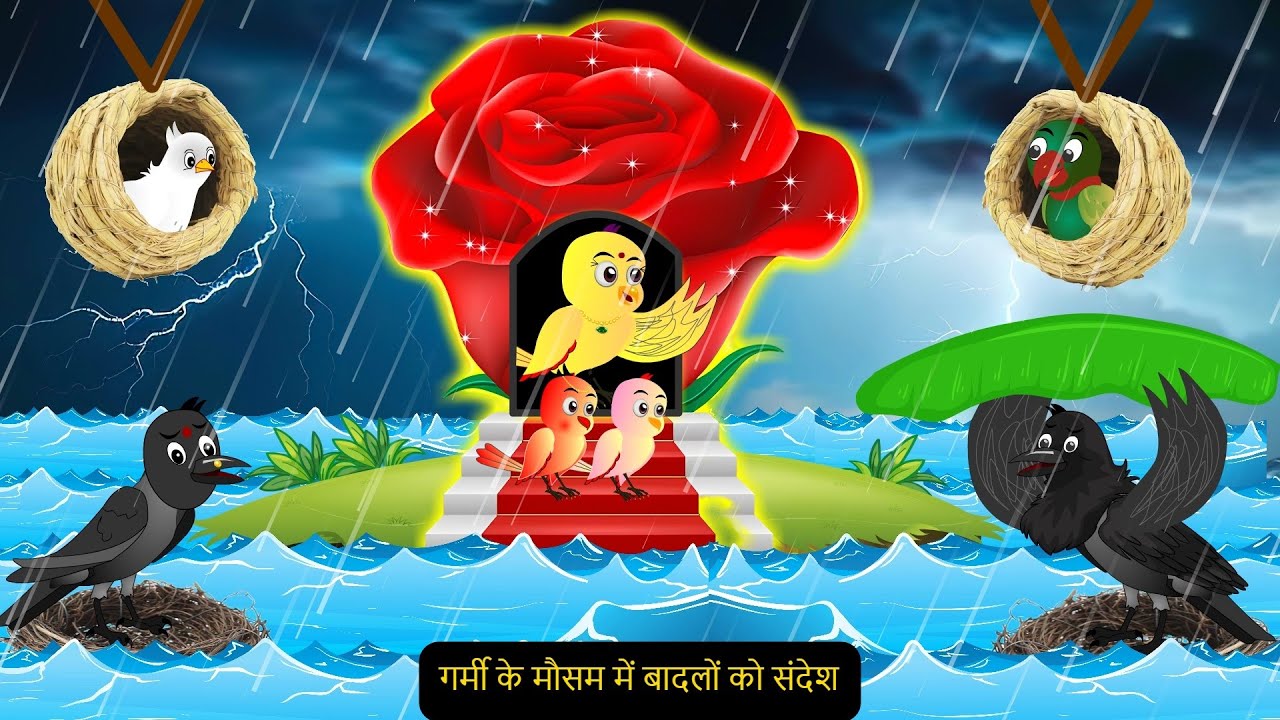 गर्मी के मौसम में बारिश | Barish Chidiya New Episode | Chidiya Wala Cartoon | Rano Chidiya Ki Kahani