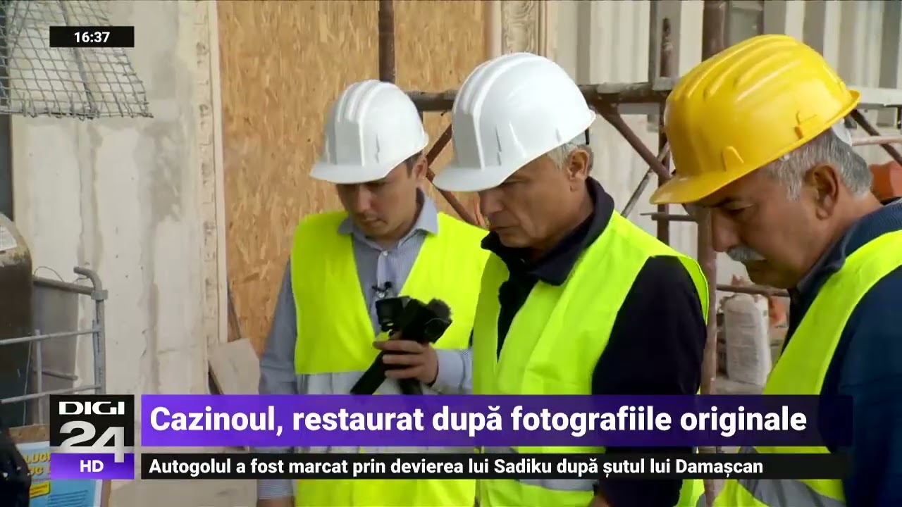 Cazinoul, restaurat după fotografiile originale. Cum arată arta de sub tencuiala comunistă