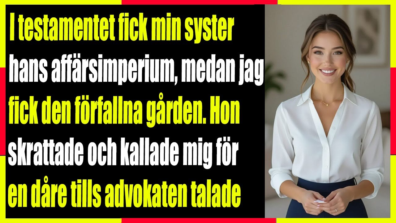 Min syster skrattade åt mitt arv hon fick företaget jag den gamla gården