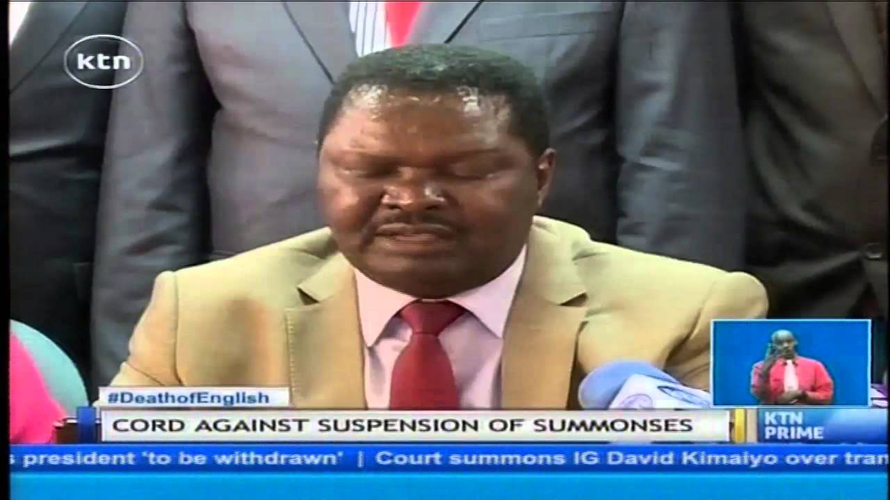 CORD oppose suspension of Cabinet Secretaries summons