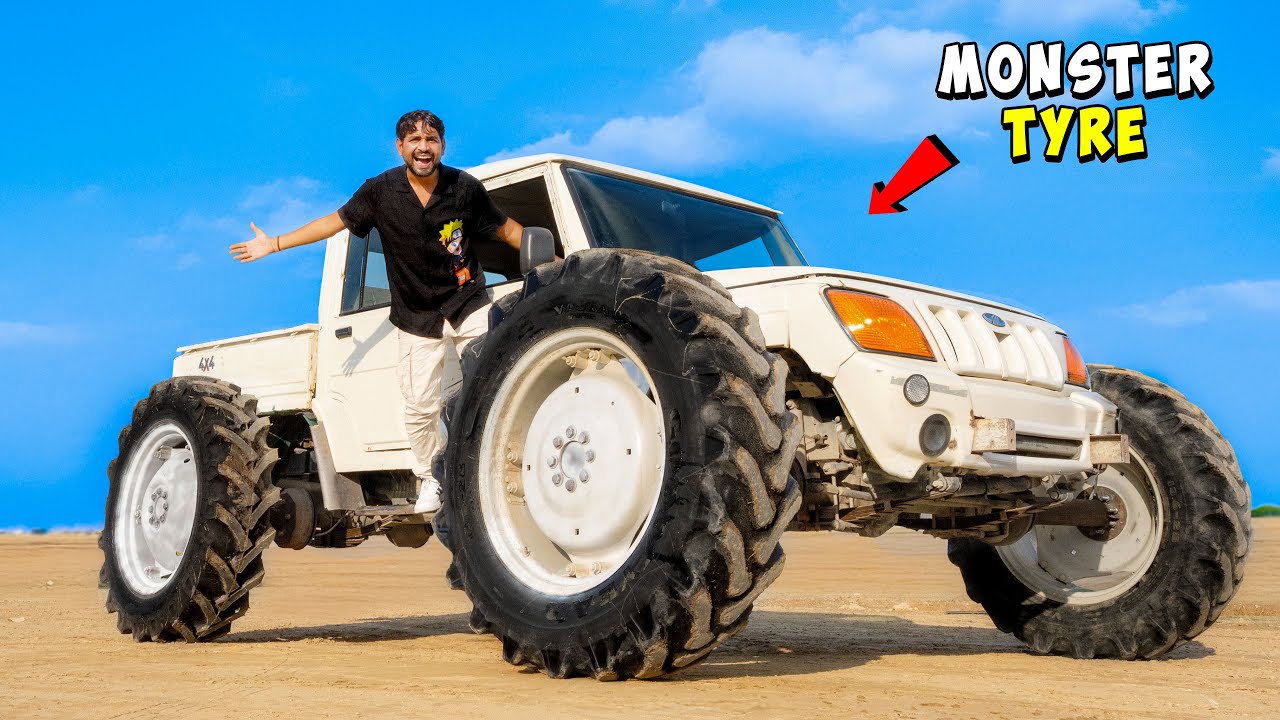 I Put Tractor Tyre On Car…😈 | Full 4x4 Offroading