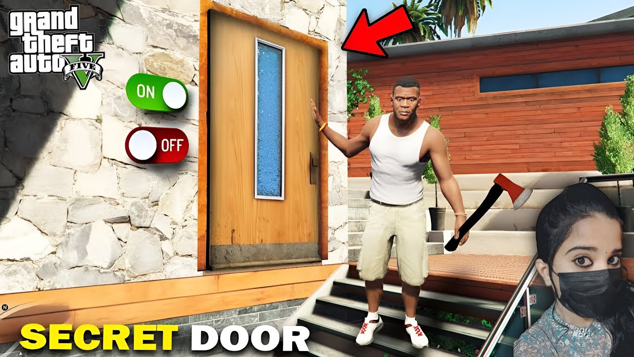 Franklin Unlock The Secret Door in His House Near Stairs - GTA 5 #107