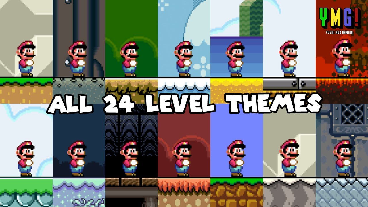 All Level Themes! Showcase in Super Mario Construct