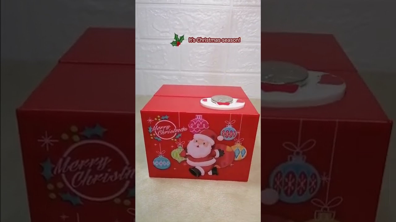 🎅🔴ASMR AMAZING FUNNY NEW‼️SANTA CLAUSE COIN BANK 2 #shorts #coinbank #coindrop #Christmas #toys