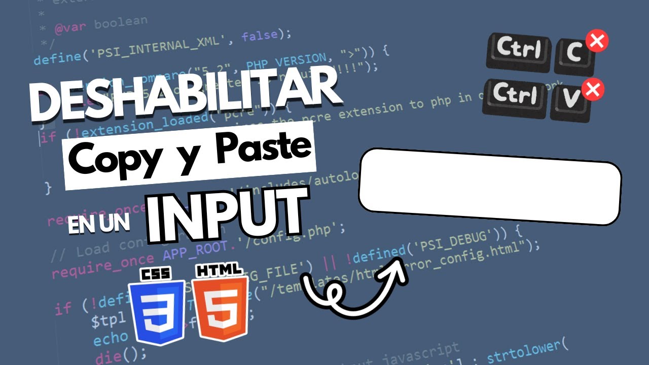 ⛔ Cómo deshabilitar copiar y pegar en un input con HTML y CSS ✋