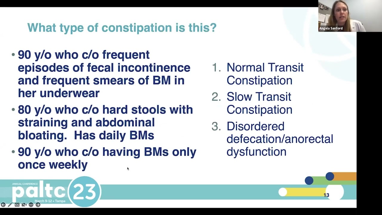 Management of Constipation in Long-Term Care