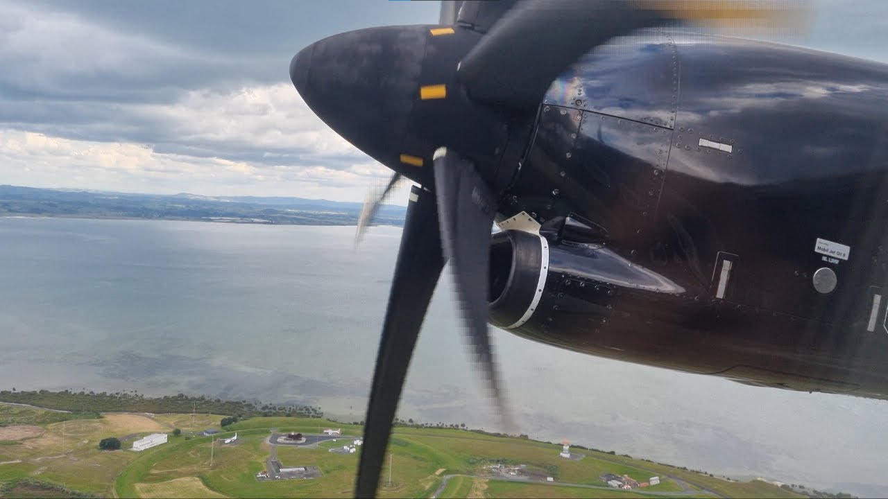 [4K] | ALL BLACK Air New Zealand ATR 72-600 Startup, Taxi & Takeoff | Auckland Airport | ZK-MVA