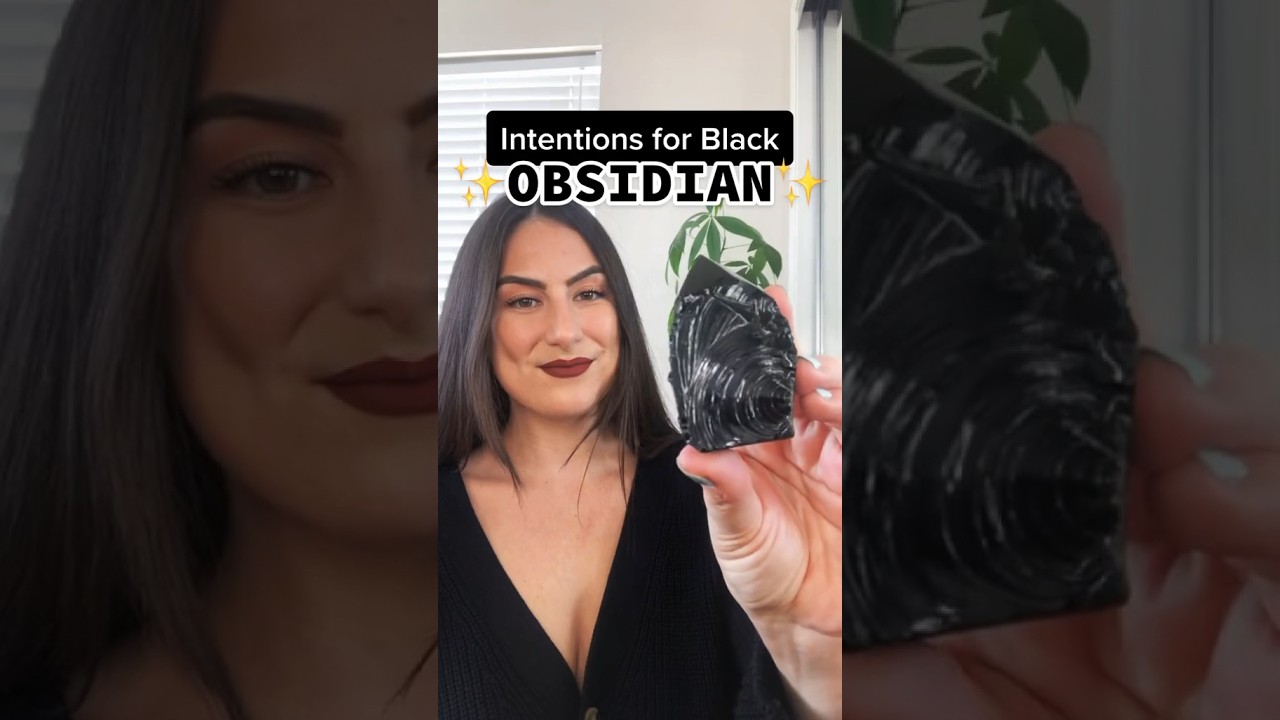 effective intentions for Black Obsidian 🖤 #crystals #blackobsidian #shorts