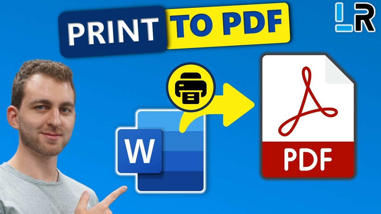 How to Print to PDF in Word - 1 MINUTE