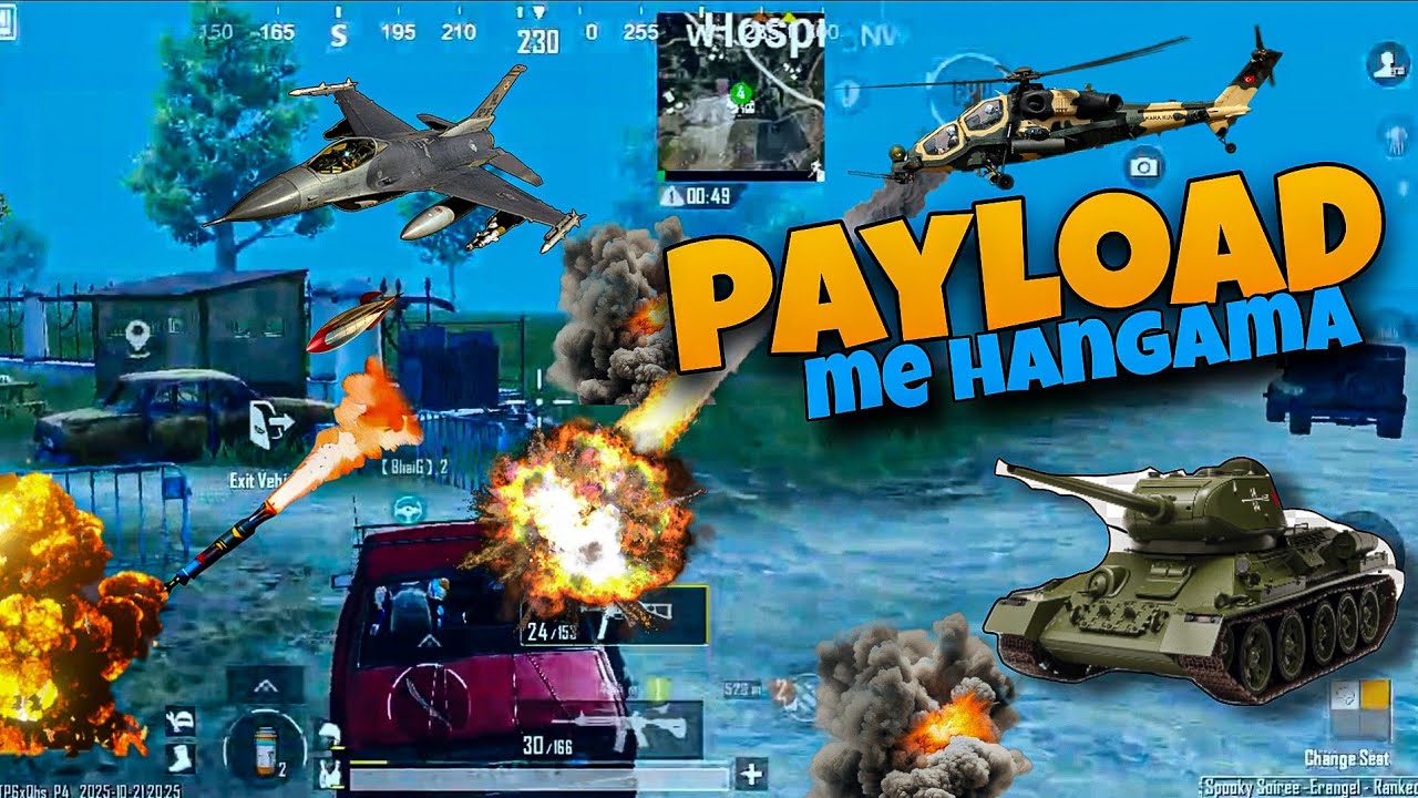 🚁 Payload Mode Me Full Squad Finish 4K 🔥 | BGMI Epic Gameplay