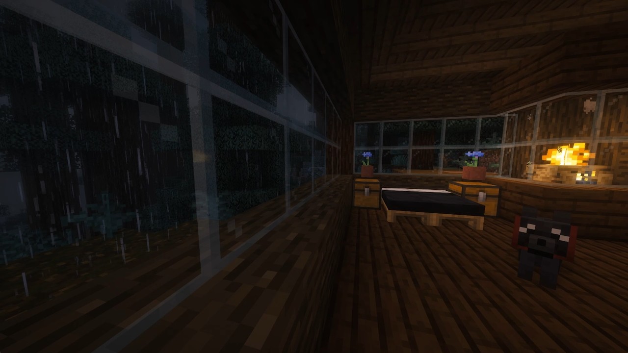 Finally Sleep 🌙 10 Hours of Pure Minecraft Rain (No Music / No Mobs)