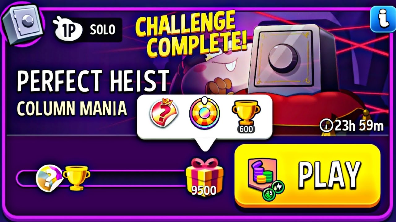 column mania gimme green perfect heist solo challenge match masters today gameplay.